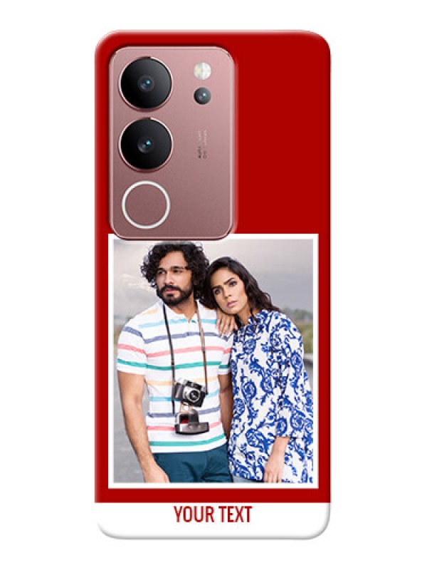 Custom Vivo V29 5G mobile phone covers: Simple Red Color Design