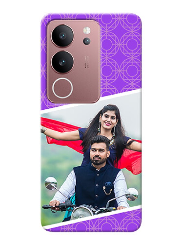 Custom Vivo V29 5G mobile back covers online: violet Pattern Design