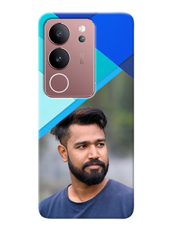 Custom Vivo V29 5G Phone Cases Online: Blue Abstract Cover Design