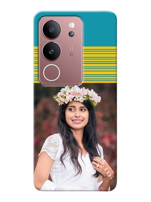 Custom Vivo V29 5G personalized phone covers: Yellow & Blue Design