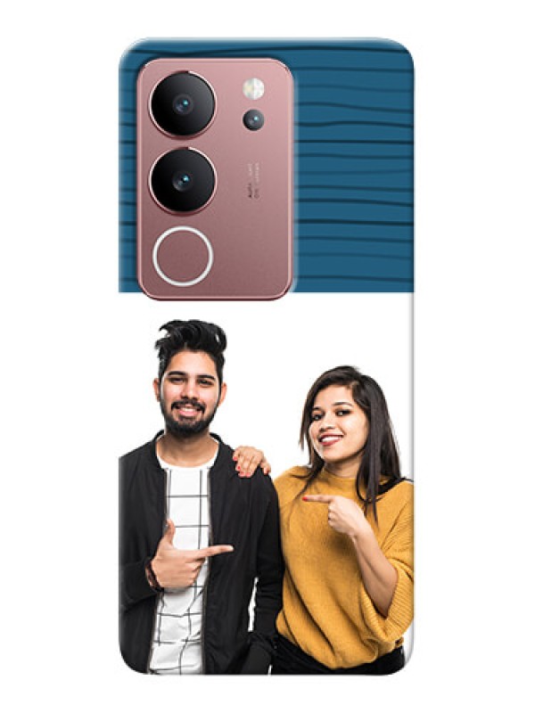 Custom Vivo V29 5G Custom Phone Cases: Blue Pattern Cover Design