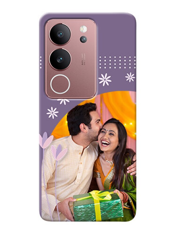 Custom Vivo V29 5G Phone covers for girls: lavender flowers design