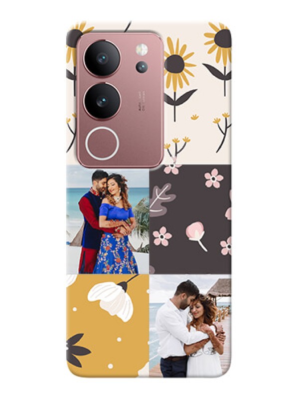 Custom Vivo V29 5G phone cases online: 3 Images with Floral Design