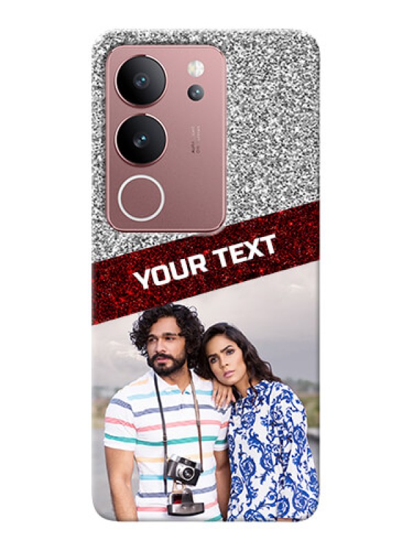 Custom Vivo V29 5G Mobile Cases: Image Holder with Glitter Strip Design
