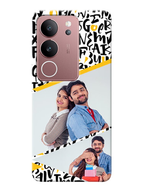 Custom Vivo V29 5G Phone Back Covers: Letters Pattern Design