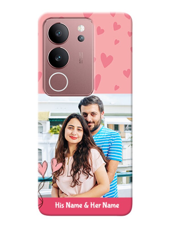 Custom Vivo V29 5G phone back covers: Love Design Peach Color