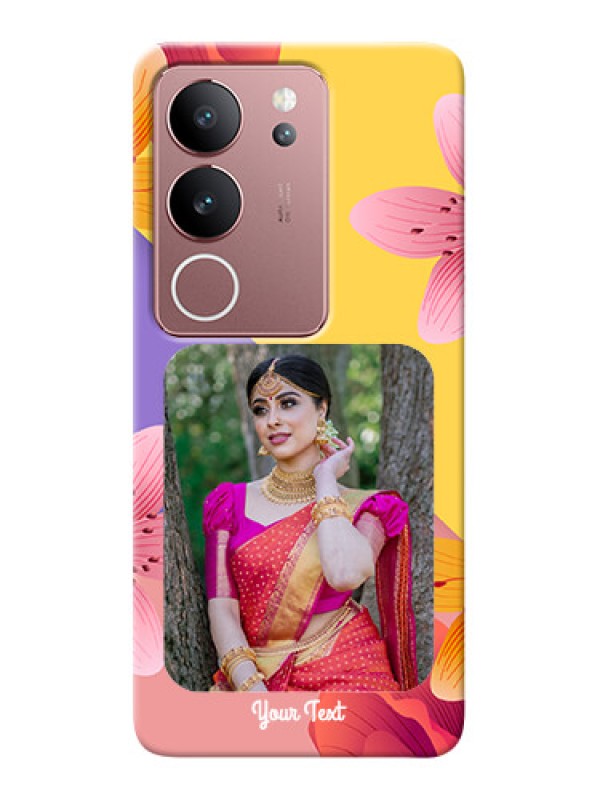 Custom Vivo V29 5G Mobile Covers: 3 Image With Vintage Floral Design