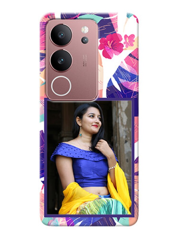 Custom Vivo V29 5G Personalised Phone Cases: Abstract Floral Design