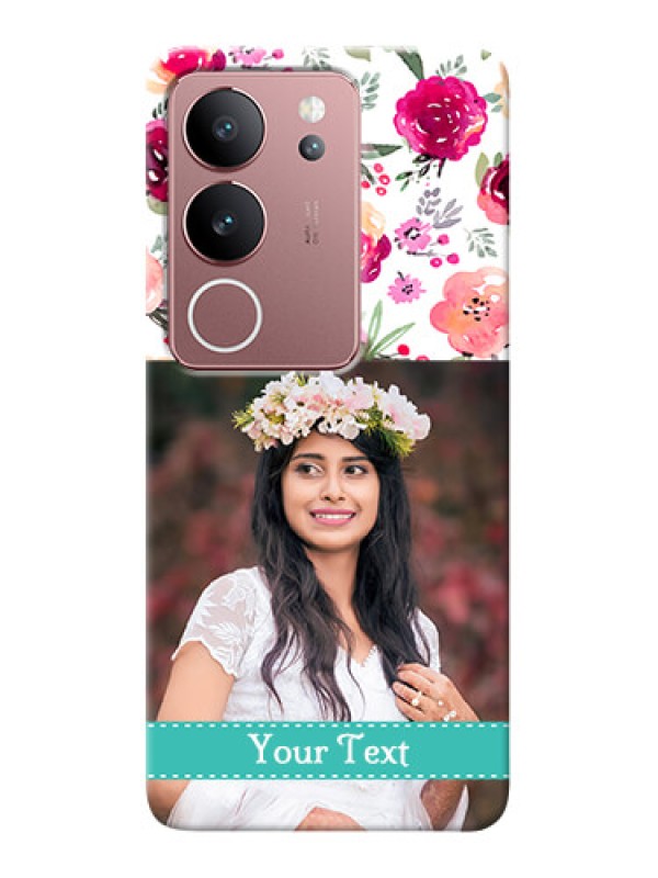 Custom Vivo V29 5G Personalized Mobile Cases: Watercolor Floral Design