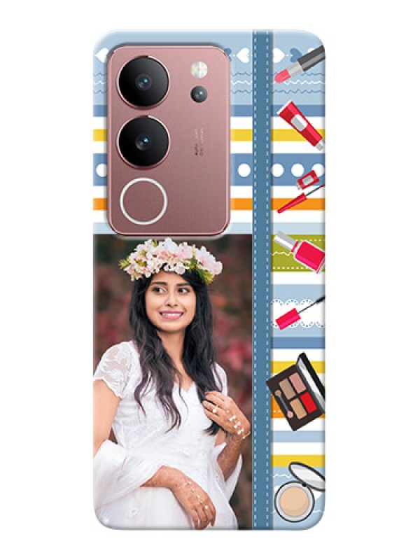 Custom Vivo V29 5G Personalized Mobile Cases: Makeup Icons Design