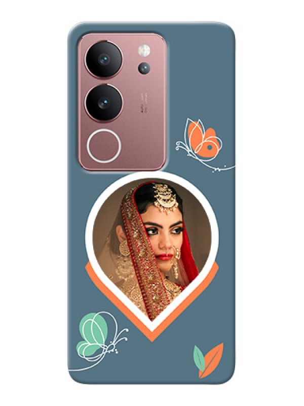 Custom Vivo V29 5G Custom Mobile Case with Droplet Butterflies Design
