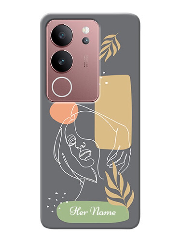 Custom Vivo V29 5G Custom Phone Case with Gazing Woman line art Design