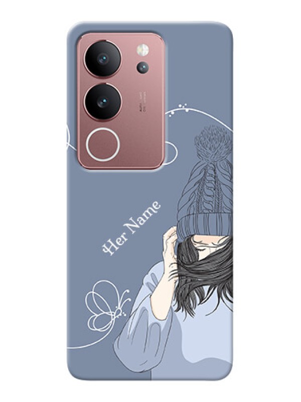 Custom Vivo V29 5G Custom Mobile Case with Girl in winter outfit Design