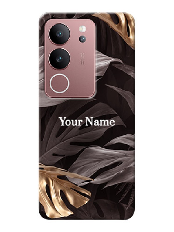 Custom Vivo V29 5G Personalised Phone Case with Wild Leaves digital paint Design