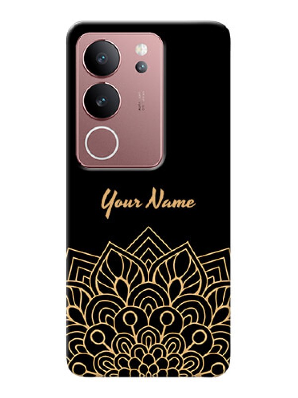 Custom Vivo V29 5G Custom Phone Case with Golden mandala Design