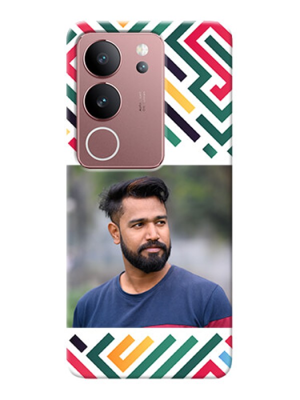 Custom Vivo V29 5G Personalized Phone Case with Colorful Maze Pattern Design