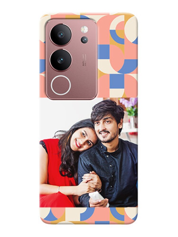 Custom Vivo V29 5G Photo Printing on Case with Semiwithcircle Maze Pattern Design