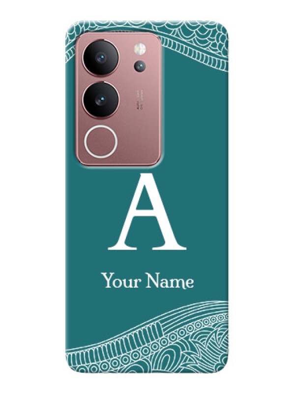 Custom Vivo V29 5G Personalized Phone Case with line art pattern with custom name Design