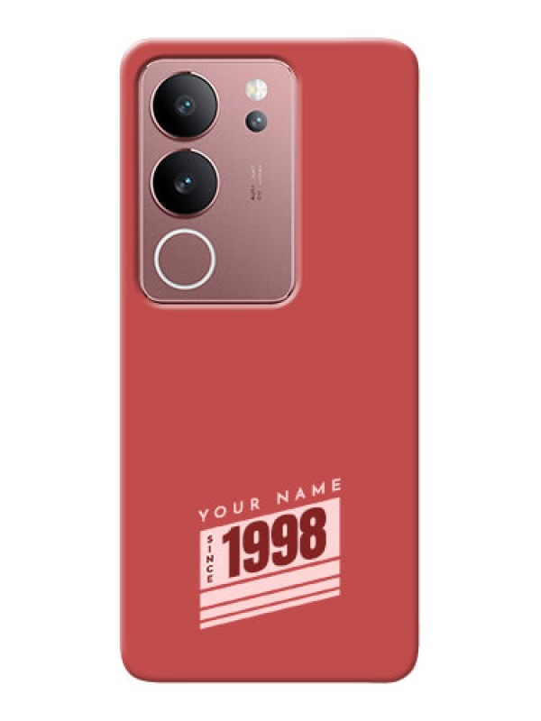Custom Vivo V29 5G Custom Phone Case with Red custom year of birth Design