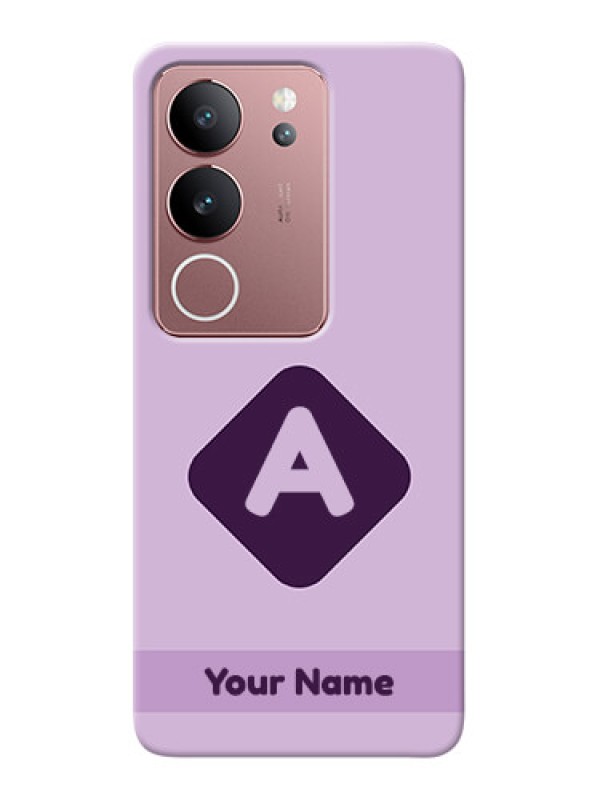 Custom Vivo V29 5G Custom Mobile Case with Custom Letter in curved badge Design