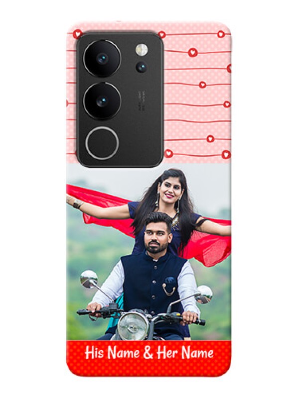 Custom Vivo V29 Pro 5G Custom Phone Cases: Red Pattern Case Design