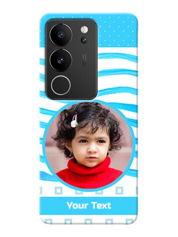 Custom Vivo V29 Pro 5G phone back covers: Simple Blue Case Design