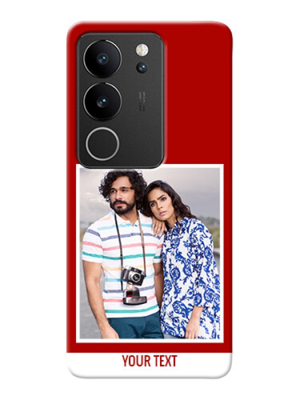 Custom Vivo V29 Pro 5G mobile phone covers: Simple Red Color Design