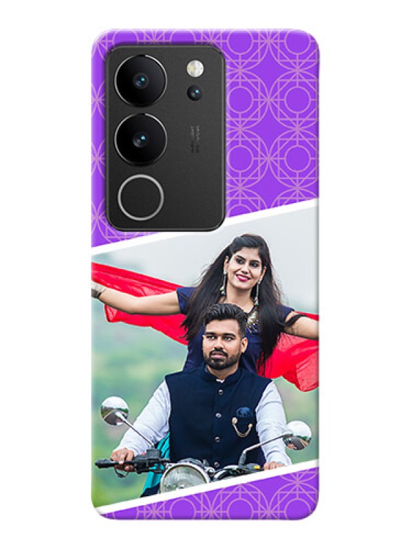 Custom Vivo V29 Pro 5G mobile back covers online: violet Pattern Design