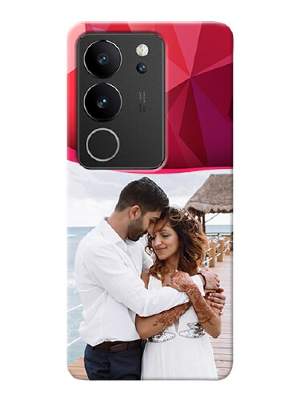 Custom Vivo V29 Pro 5G custom mobile back covers: Red Abstract Design