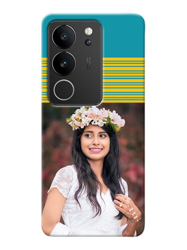 Custom Vivo V29 Pro 5G personalized phone covers: Yellow & Blue Design