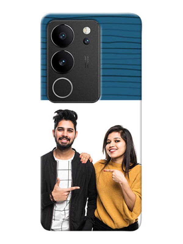 Custom Vivo V29 Pro 5G Custom Phone Cases: Blue Pattern Cover Design