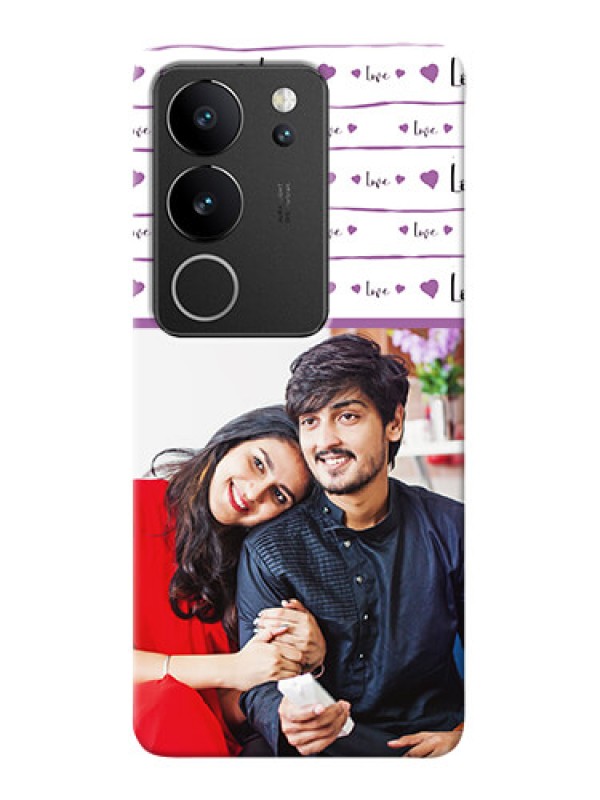 Custom Vivo V29 Pro 5G Mobile Back Covers: Couples Heart Design
