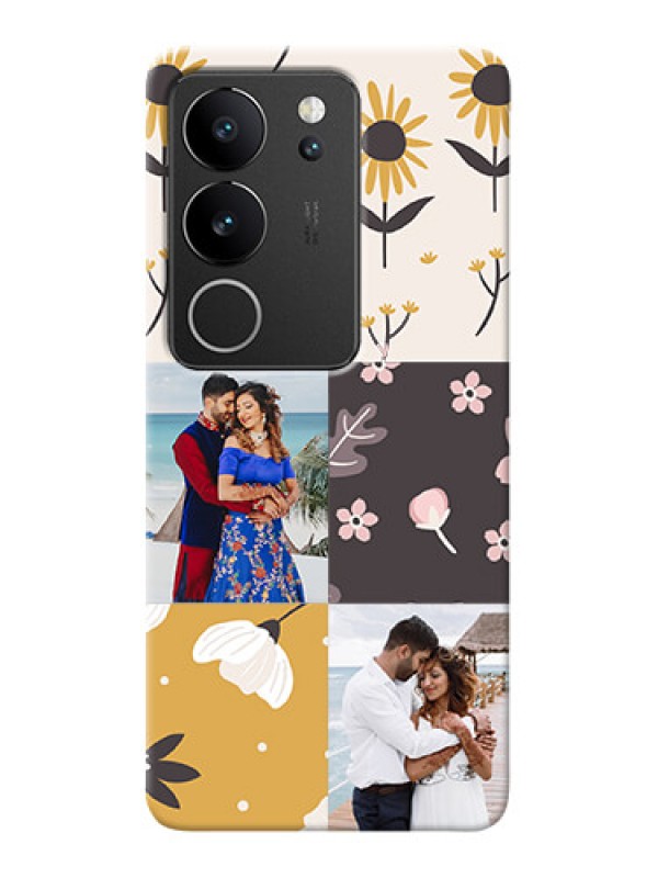 Custom Vivo V29 Pro 5G phone cases online: 3 Images with Floral Design