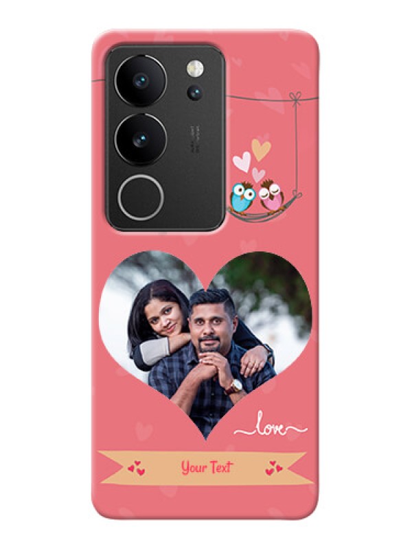 Custom Vivo V29 Pro 5G custom phone covers: Peach Color Love Design