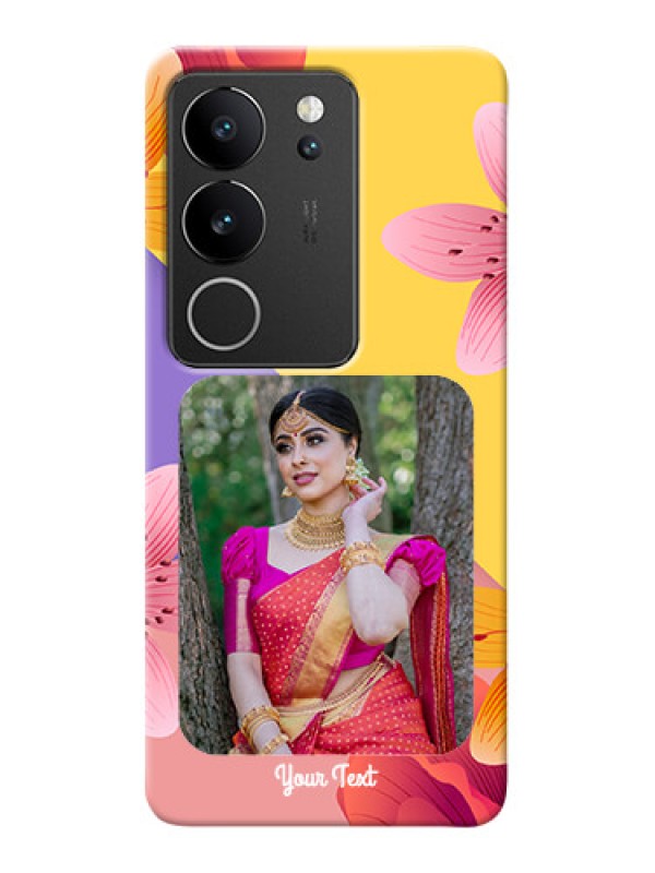 Custom Vivo V29 Pro 5G Mobile Covers: 3 Image With Vintage Floral Design