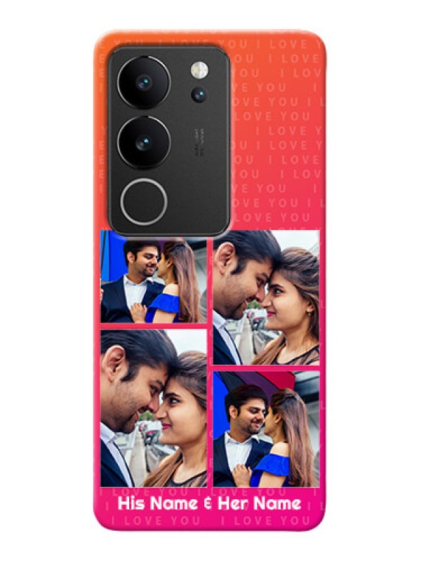 Custom Vivo V29 Pro 5G custom back covers: I Love You Pink Design