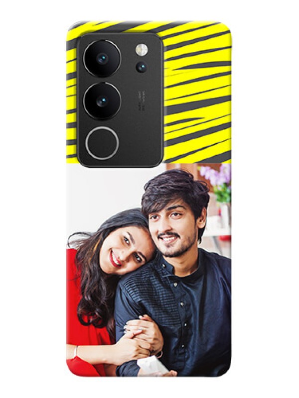 Custom Vivo V29 Pro 5G Personalised mobile covers: Yellow Abstract Design