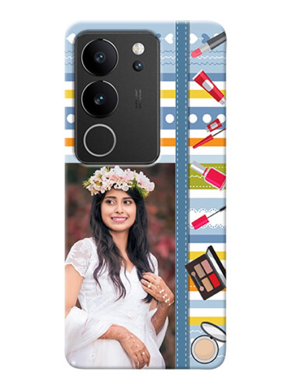 Custom Vivo V29 Pro 5G Personalized Mobile Cases: Makeup Icons Design