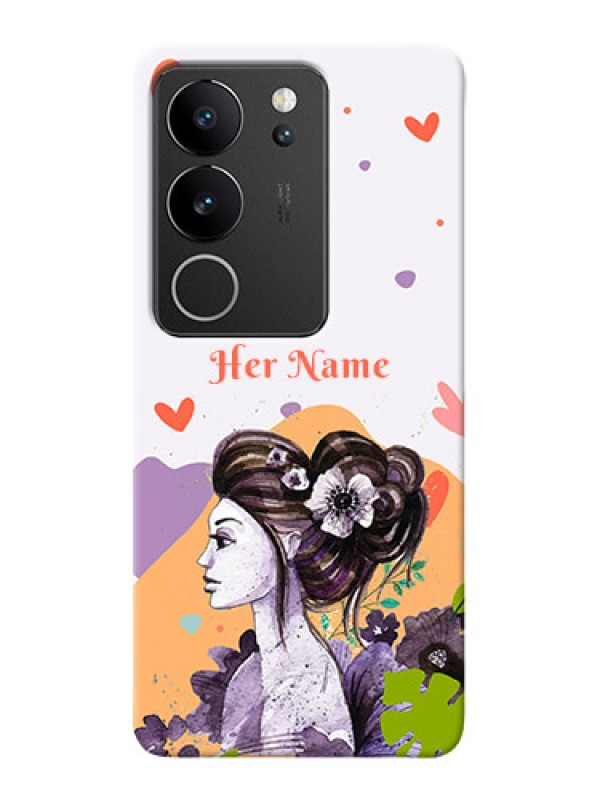 Custom Vivo V29 Pro 5G Personalized Phone Case with Woman And Nature Design