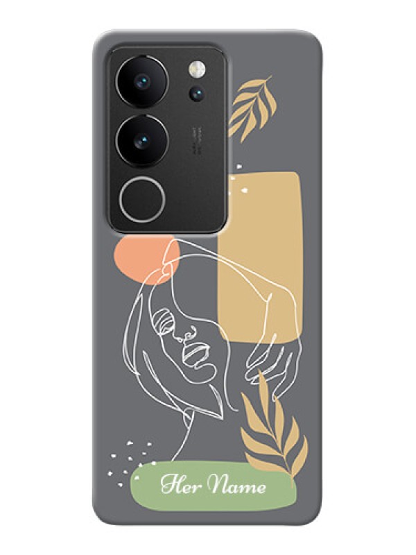 Custom Vivo V29 Pro 5G Custom Phone Case with Gazing Woman line art Design