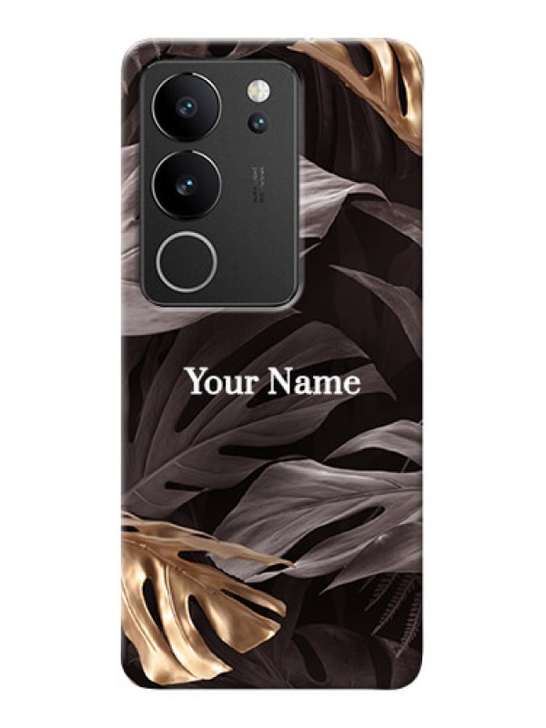 Custom Vivo V29 Pro 5G Personalised Phone Case with Wild Leaves digital paint Design