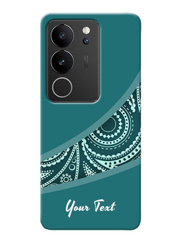 Custom Vivo V29 Pro 5G Photo Printing on Case with semi visible floral Design