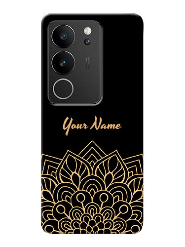 Custom Vivo V29 Pro 5G Custom Phone Case with Golden mandala Design