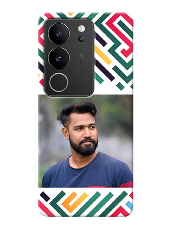 Custom Vivo V29 Pro 5G Personalized Phone Case with Colorful Maze Pattern Design