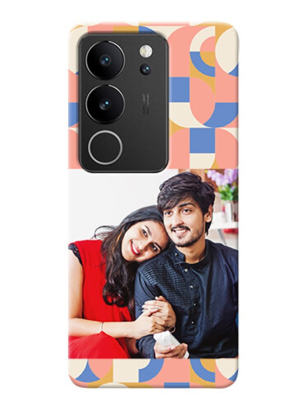 Custom Vivo V29 Pro 5G Photo Printing on Case with Semiwithcircle Maze Pattern Design