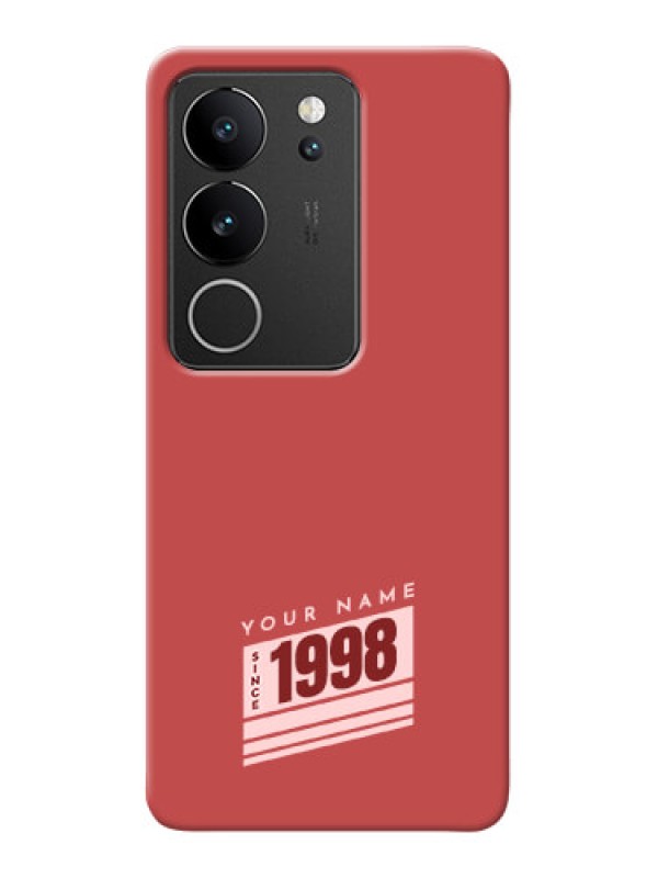 Custom Vivo V29 Pro 5G Custom Phone Case with Red custom year of birth Design