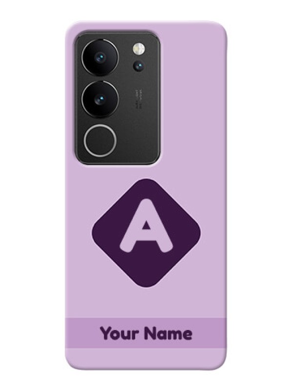 Custom Vivo V29 Pro 5G Custom Mobile Case with Custom Letter in curved badge Design