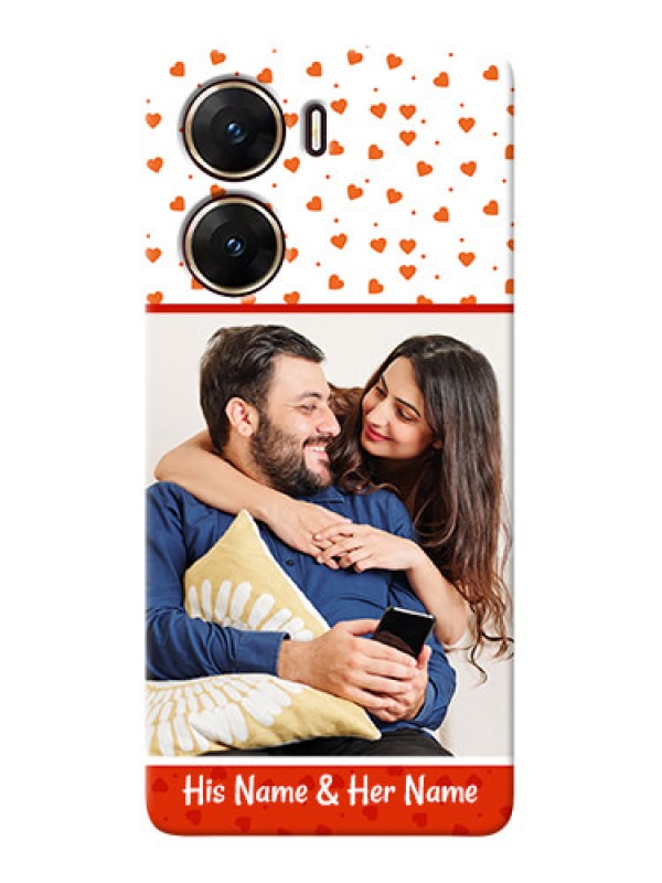 Custom Vivo V29e 5G Phone Back Covers: Orange Love Symbol Design