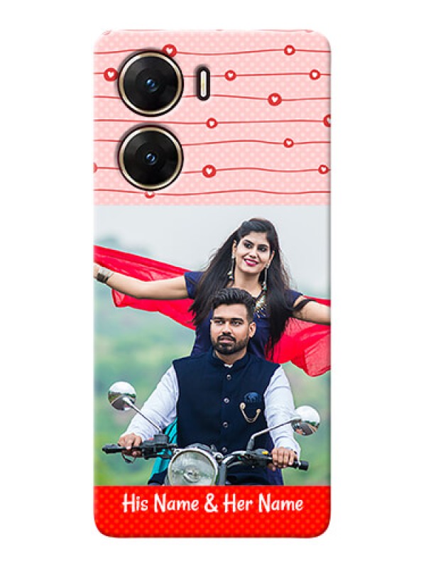 Custom Vivo V29e 5G Custom Phone Cases: Red Pattern Case Design