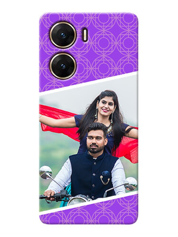 Custom Vivo V29e 5G mobile back covers online: violet Pattern Design